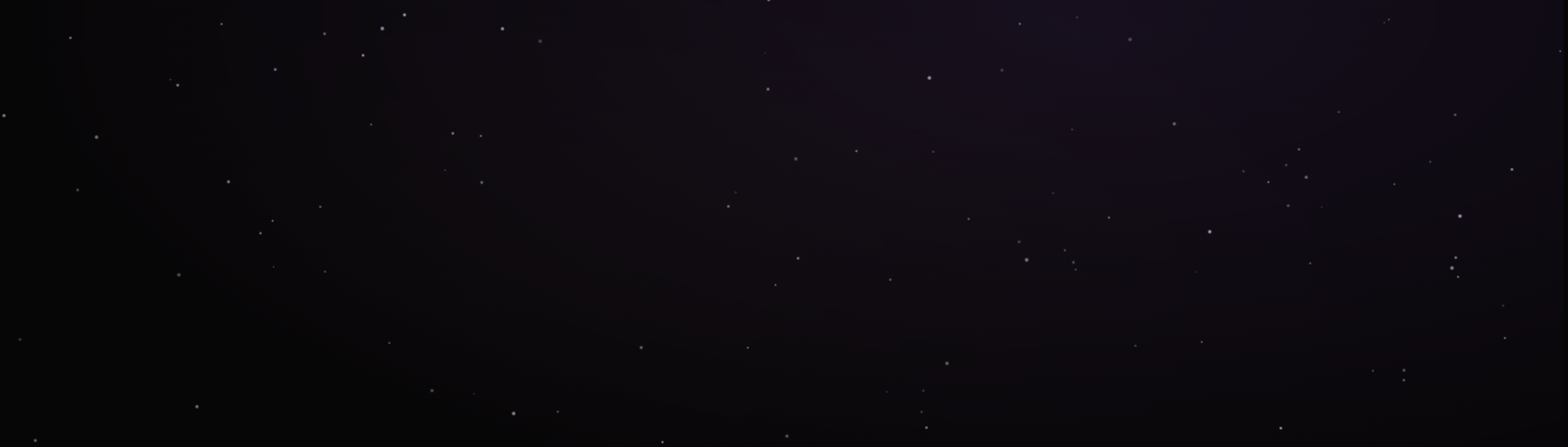 A galaxy background with animated stars and particle effects